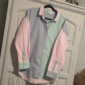 Women’s Striped Multicolor Oxford Shirt